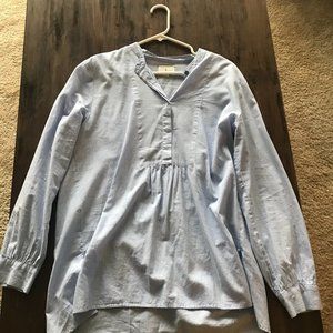Lou and Grey super soft blue blouse